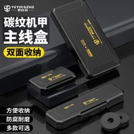 Camper Carbon Pattern Main Line Box Scratch-Resistant Large-Capacity Fishing Line Set Storage Box Mu