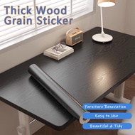 Extra Thick Wood Grain Desktop Sticker Waterproof Oil-Proof Anti-Scalding Self-Adhesive Wallpaper Ca