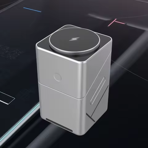 Magic Cube Spin Wireless Charger with Strong Magnetism 15W Fast Charging 3-in-1 New Desktop Wireless