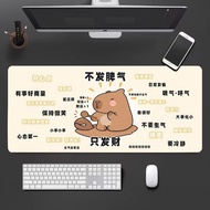 Zen Capybara Mouse Pad (90x40cm Max) - Chill Cute Animal Design, Anti-skid Rubber Base, 3MM Thick De