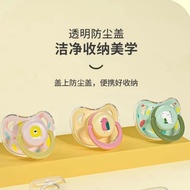 Baby Pacifier 0-6-36 Months Newborn Anti-colic Sleeping Flat Head Pacifier with Anti-dust Cover