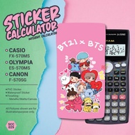 STICKER CALCULATOR |  FX-570MS CASIO (1st edition) | ES-570MS OLYMPIA | F-570SG CANON | BT21 | STICK