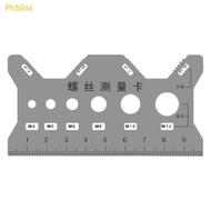Picbliss Precisions Screw Gauges Screw Measurement for Measuring 4mm 5mm 6mm 8mm 10mm Size