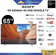 Sony 65 Inch 4K UHD Android TV KD-65X80AJ HDR 10 Google Play Store Disney Plus Netflix Youtube 65X80AJ Smart TV Google TV 80AJ