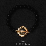 Leila Amulets หยดน้ำค้างแก้ว ห่วงข้าง (พร้อมกำไลหินฟรีตามรูป)