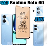 3 IN 1 Realme Note 60 Tempered Glass Matte Gaming Screen Protector for Realme Note 50 C61 C63 4G Cer