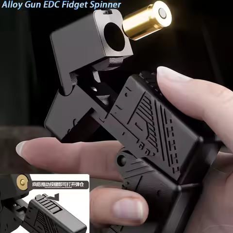 ADHD Tool Anxiety Stress Relief Alloy Gun EDC Fidget Spinner Metal Hand Spinner Fidget Toys For Chil