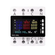 KWS-306L Power Meter RS485 Version AC Energy Power Voltmeter Voltage Protector Switch Current Voltag