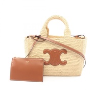 【二手】Celine CELINE小號 Cabas Thais 手提包 116302FF704LU 棕褐色皮革 小號 Cabas Thais 兩用手提包 女士 全新