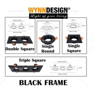 Wynn Design Eyeball Casing [Black Frame] Set with GU10 Single Double Triple Effect Lampu Eyeball Fitting (EB-620-Series)