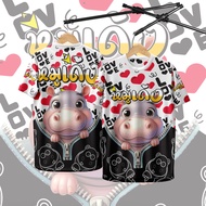 Begin Sportswear (Begin Sportswear) Sports Shirt Hippo Pattern Bouncy Pig 104