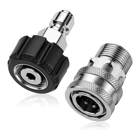 Pressure Washer Quick Connect Kit, M22-14mm/15mm to 3/8" Quick Connect , Swivel Adapter Set for Powe