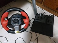 logitech羅技 電腦力回饋天駒二代wingman PC PS2賽車方向盤+踏板 附變壓器