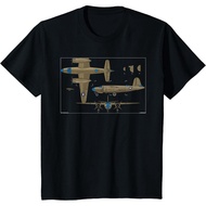 Martin B-26 Marauder American WW2 Bomber Plane Diagrams T-Shirt Kids T-Shirt