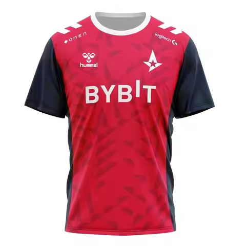 Astralis 2023 CSGO Red New Jersey Sports Printed Short Sleeve T-shirt Outdoor Casual Men's Short Sle