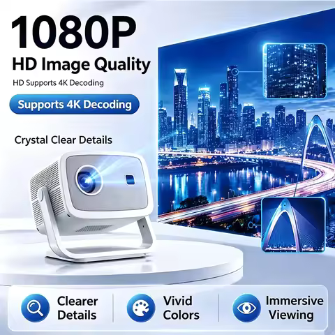 Smart Projector Full HD 4K Android 700 ANSI 1080P Native Home Projector WiFi 6 BT5.4 Auto Keystone 4