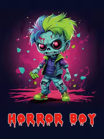 1pc Horror Boy Art Coloring Book Original Upgraded Paper Thickened 22 Pages Coloring Books Gift For 