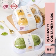 2 / 4 CAVITY CONTAINER + LIDS BEKAS KUIH BOPS