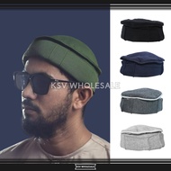 Peci PAKOL AFGHANISTAN Hajj Prayer Cap Islamic Boarding School Men Adults Boys Plain Black White Rou