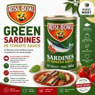 Rose Bowl Sardines in Tomato Sauce Green and Red 155g & 425g HMART