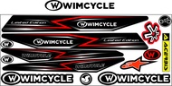 sticker variasi striping BMX WIMCYCLE ART SEPEDA POLET HITAM STIKER