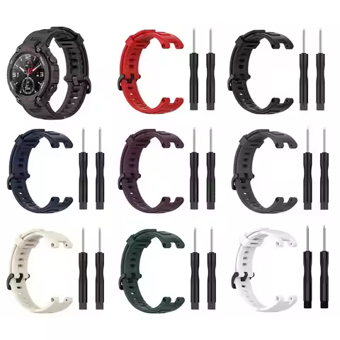 Replacement Band For Huami Amazfit T Rex Strap Silicone Watchband For Amazfit T-Rex/T-Rex Pro Strap
