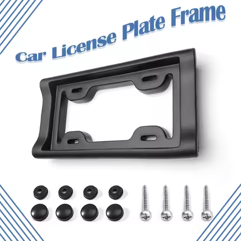 Universal Car License Plate Frame EVA Front Protective Crashproof Bumper Guard for Cars SUVs Vans Tr