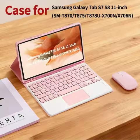 Case for Samsung Galaxy Tab S7 /S8 11" protective case detachable keyboard cover for Tab S8 /S7 SM-T