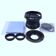 Newyi 25Mm F/1.8 Cctv Mini Lens for All Eos M Mount Mirro Camera &amp; Hood Adapter 7 in 1 Kit