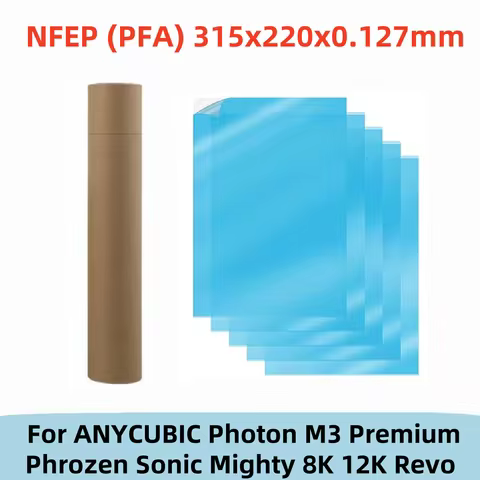 5Pcs NFEP Film 10 inch 315x220x0.127mm PFA Film For ANYCUBIC Photon M3 Premium Phrozen Sonic Mighty 