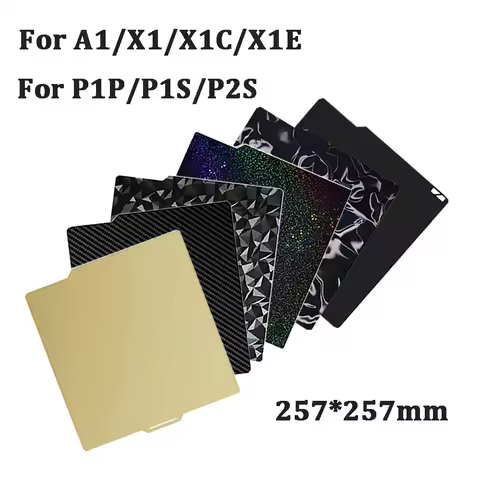 For Bambu Lab P2S Build Plate P1S A1 X1C Pei Texture 257x257 H1H PEY Peo Sheet Spring Steel For Bamb
