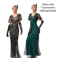 Great Gatsby Costume for Women 1920s Flapper Gown Cosplay for Adults Vintage Dress Roaring Twenties