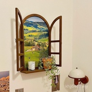 Shelf Fake Wall Can Store Hang Window Tickets Props Blackboard Cat Panel Set Window Frame Wall C1X2