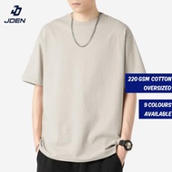 JDEN Oversized Tshirt 220gsm (Unisex) - 100% Cotton Tshirt Lelaki Perempuan40-120KG Plus Size