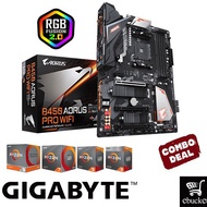 GIGABYTE B450 AORUS PRO WIFI AMD MOTHERBOARD + RYZEN CPU COMBO