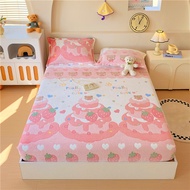 7colors cartoon Velvet Bedsheet Flannel Bedsheet Single Queen / King Size Fitted Bedsheet Cadar Pill