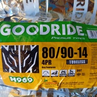 ยางมอเตอร์ไซค์ Goodride ขอบ 14 นิ้ว ลาย H969 TL (ชนิด ไม่ใช้ยางใน) ลายไฟ มีให้เลือก 3 เบอร์ สำหรับ C