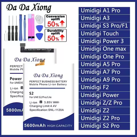 S2 A9 Pro Z2 F2 Battery For UMI Umidigi A 1 3 5 7 9 F 1 2 Z/2 S 2 3 One Touch Power/3 Max Pro Lite H