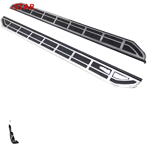 4x4 Off-Road Side Step Bars | Black & Silver Universal SUV Running Boards
