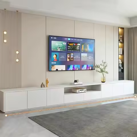 Large Size White Tv Stands Fashion Cabinets Drawers Console Storage Safe Tv Table Hallway Archivador