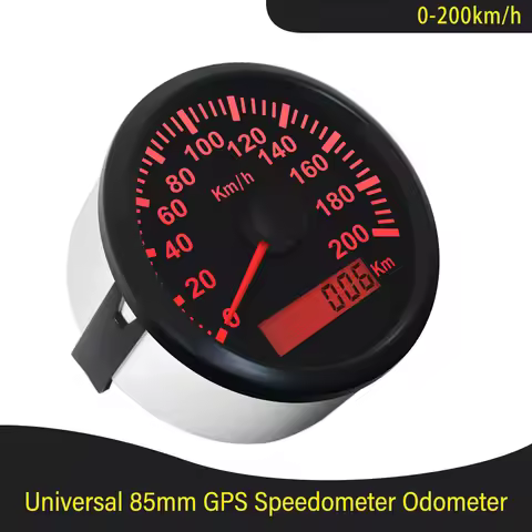 Universal 85mm GPS Speedometer 120KM/H 200KM/H IP67 Waterproof Speed Gauge for Car Truck SUV Boat 9-