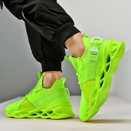 2023 Men's Shoes New Sneakers, Driving Shoes, Men's Net Shoes, Light Breathable, Fluorescent Green Running Shoes, Men's Korean Version Trendy Shock Absorbing Running Shoes