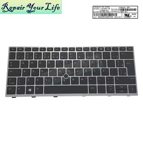Spanish Backlit Keyboard for HP EliteBook 735 G5, 830 G5, 830 G6, 836 G5 V162726DK1 L07666-201 l1369