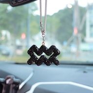 Black Twelve Constellation Diamond-Studded Car Pendant New Style Car Product Pendant Accessories AC5