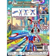 2-in-1 Transformer Robot Children's Toy Whoosh Fast Train Toy/ Transforms Into Transformer Whoosh Tr