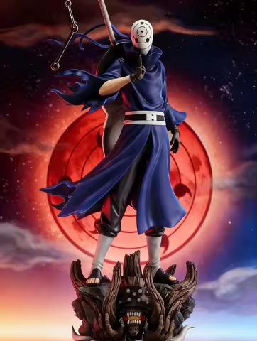 Anime Naruto Ten Year Series Uchiha Obito Handheld Ornament Model (Double Headed Version Can be Repl