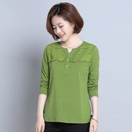 Middle-aged women s clothing autumn new long-sleeved T-shirt female middle-aged casual fashion mothe