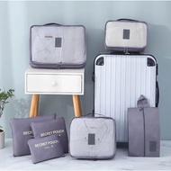 H6043 7IN1 Travel Organizer Bag 7 In 1 / Storage Bag 7 In 1 / Travel Luggage Organizer Set / Waterpr