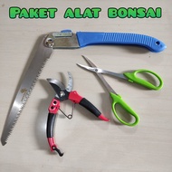 RALALI - Paket Murah Peralatan Bonsai Tanaman Gunting Ranting Gunting Pruning Daun Gergaji Lipat Bon