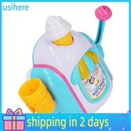 Usihere Kids Bubble Machine DIY Ice Cream Shape Foam Powerful Suction Maker Toy for Bathing Bathroom